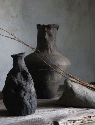 Dark clay vessels
